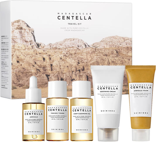 SKIN1004, Madagascar Centella Travel Kit, Kit da viaggio, 5 pezzi